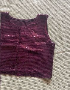 Sequinned Blouse/ Crop Top