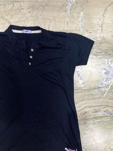 Black Henley T-Shirt