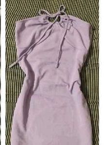 Lavender Halter Neck Mini Dress