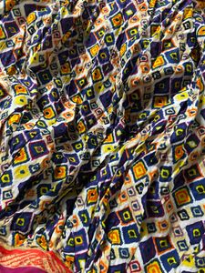 Vibrant Geometric Print Ethnic Skirt