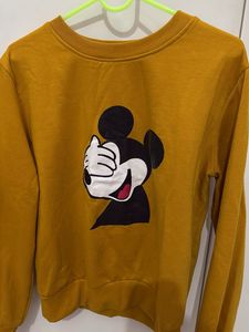 Mustard Mickey Mouse Crewneck Sweatshirt