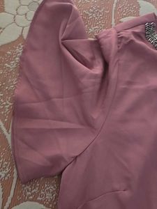 Elegant Pink Ethnic Gown with Embellished Neckline