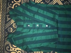 Green Striped Kurta
