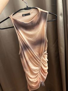 Stylish Ruched Tie-Dye Top