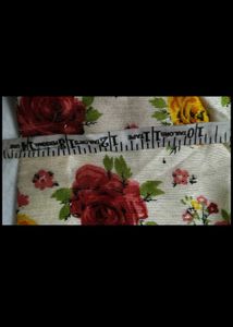 Floral print saree with blouse