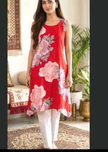 Chic Floral Print Kurta