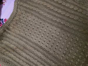 Sale Brown Knit Pullover Sweater