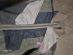 Unique Geometric Zip-Up Jacket