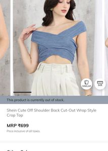Stylish Blue Crop Top