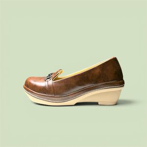 Classic Brown Wedge Loafers