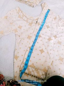 Elegant Cream Kurta Set with Dupatta