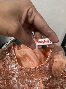 Sparkly Peach Tulle Dress