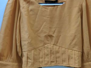 Mustard Yellow Puff Sleeve Top