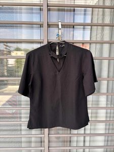 Chic Black V-Neck Top