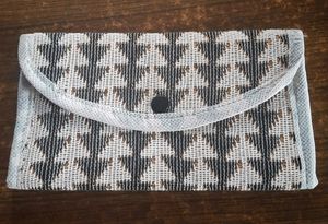 3 Fold Purse White& Black