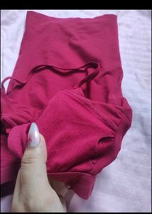 Maroon Halter Neck Tank Top