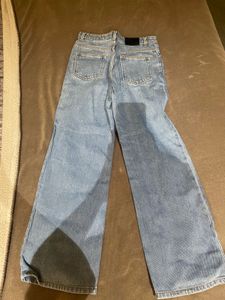 Wide Leg Light Wash Denim Jeans