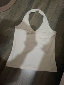 White Halter Top