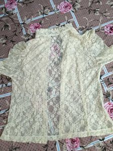 Cute Cream lace Shirt/shrug 😍