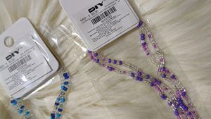Coloured Beads Glass Chain Or Jeans Chain