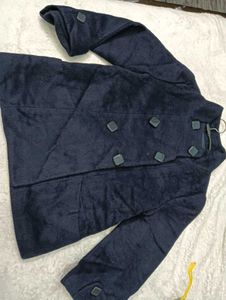 Elegant ☃️☃️Navy Blue Cropped Coat
