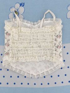 Floral Corset Top with Pearl Buttons