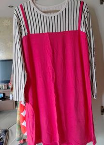 Pink & Striped Dress