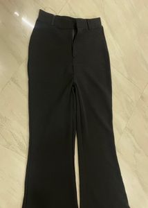 Flared High-Waisted Black Pants