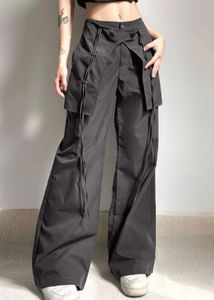 NEWME Flappy Black Wide-Leg Pants