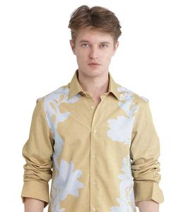 Rare Rabbit Mustard Abstract Print Shirt