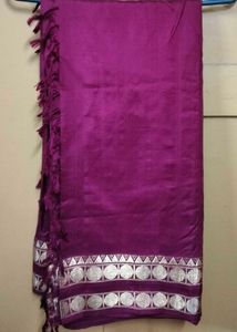 9-Yards Blood Red Pattu Rasi Saree