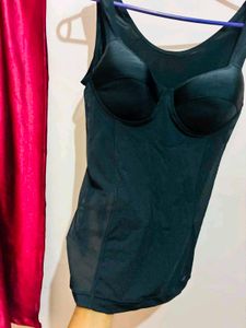 Black Control Tank Top with Built-in Bra