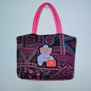 Cute Teddy Bear Print Handbag