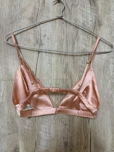 Satin Pajama Set with Lace Trim