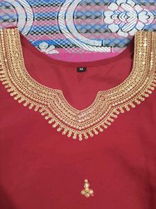 Elegant Maroon kurta set with dupatta