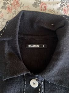Stylish Black Button-Up Top