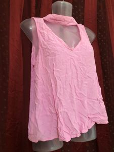 Mango Sleeveless Pink Top