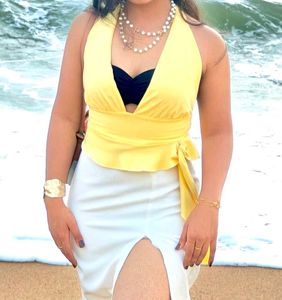 Sunny Yellow Halter Top