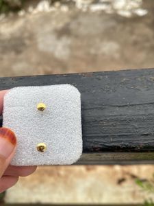 Gold Flower Stud Earrings