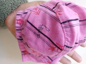 Pink Floral Print Bra