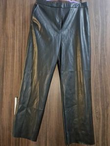 marks and spencer Leather Look Straight Leg Trouse