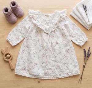 Floral Baby Girl Dress with Ruffles