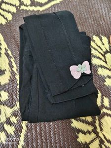 Cute Black Bow Detail Pants