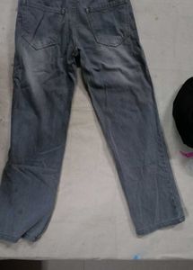 Gray Wash Denim Jeans