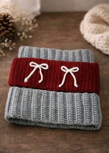 Charming Knit Headband with Bow Detail