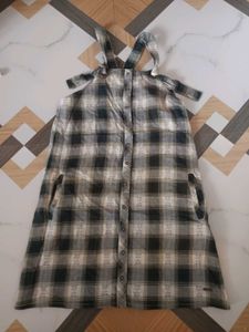 Plaid Cold Shoulder Dress