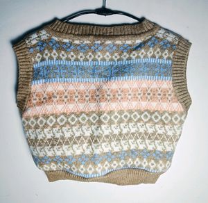 Korean Style Women V-neck Vintage Sweater