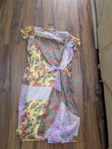Boho Patchwork Floral Mini Dress