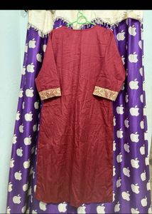 Maroon Kurta Set with Dupatta