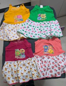 Cute Baby Girls Dresses (Set of 4)